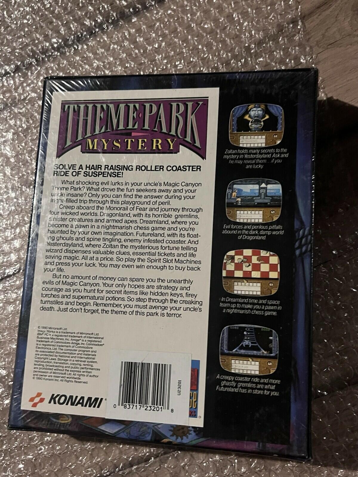 Konami Theme Park Mystery Game for Amiga 500, 1000 & 2000. 3.5" BRAND NEW