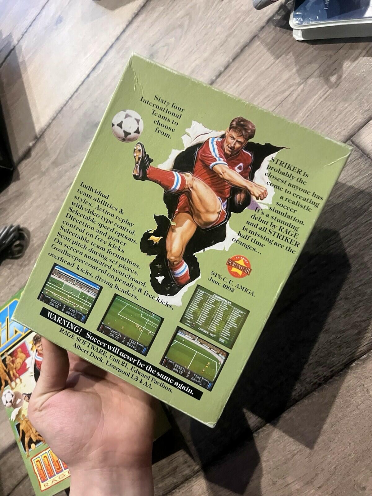 Striker A Rage Game for the Commodore Amiga Computer (Commodore Amiga, 1992) CIB