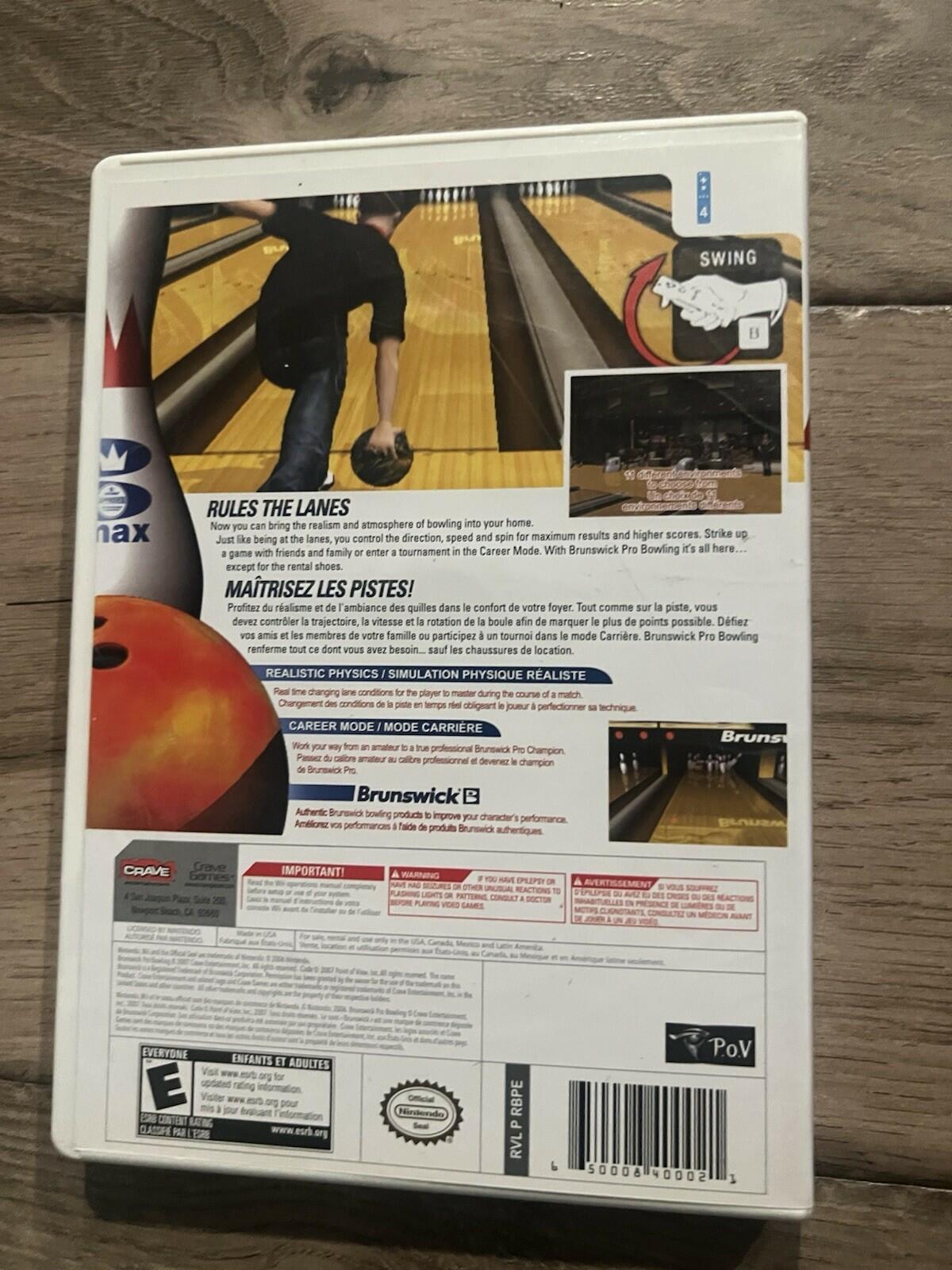 Brunswick Pro Bowling (Nintendo Wii, 2007) CIB