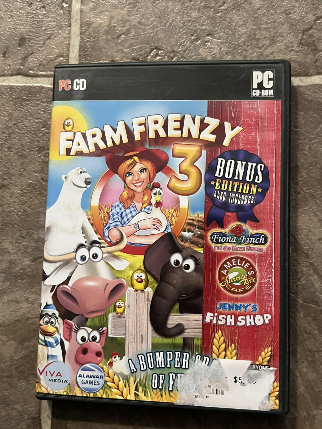 Video Game PC Farm Frenzy 3 Bonus Edition Jenny's Fish Shop Amelie's Cafe
