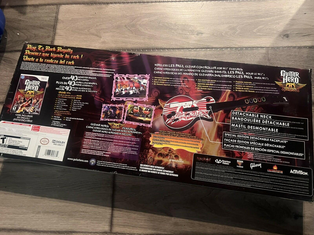 Nintendo Wii Guitar Hero Aerosmith Gibson Les Paul BRAND NEW SEALED