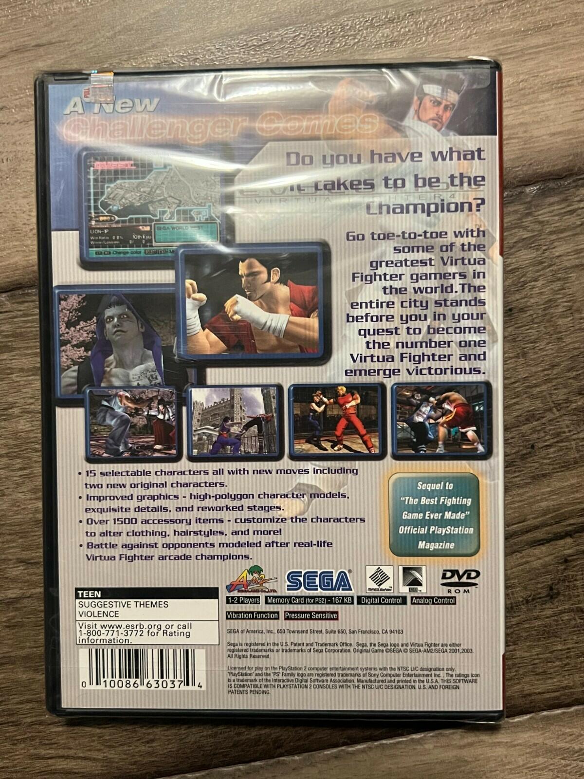Virtua Fighter 4: Evolution (Sony PlayStation 2, 2003) NEW SEALED NO TEARS
