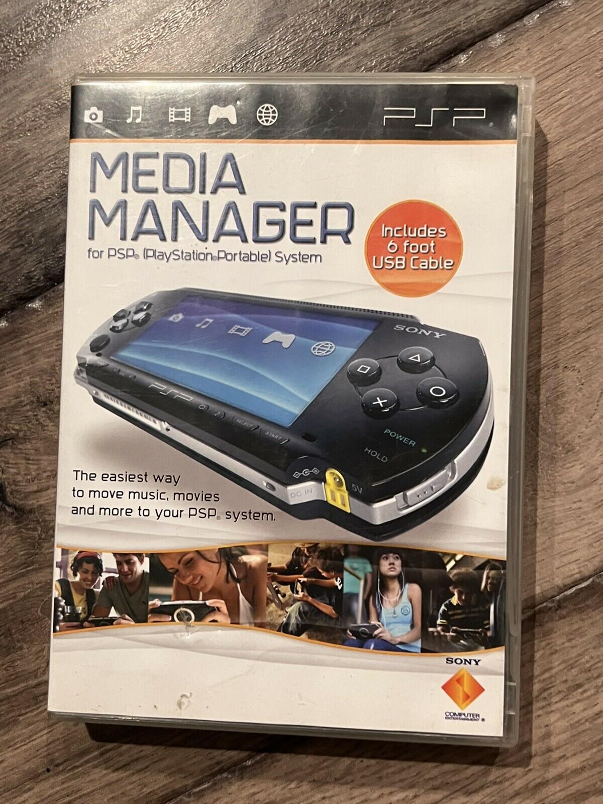 Media Manager For PSP (Sony PlayStation Portable Port, 2006) UMD  Music Movies