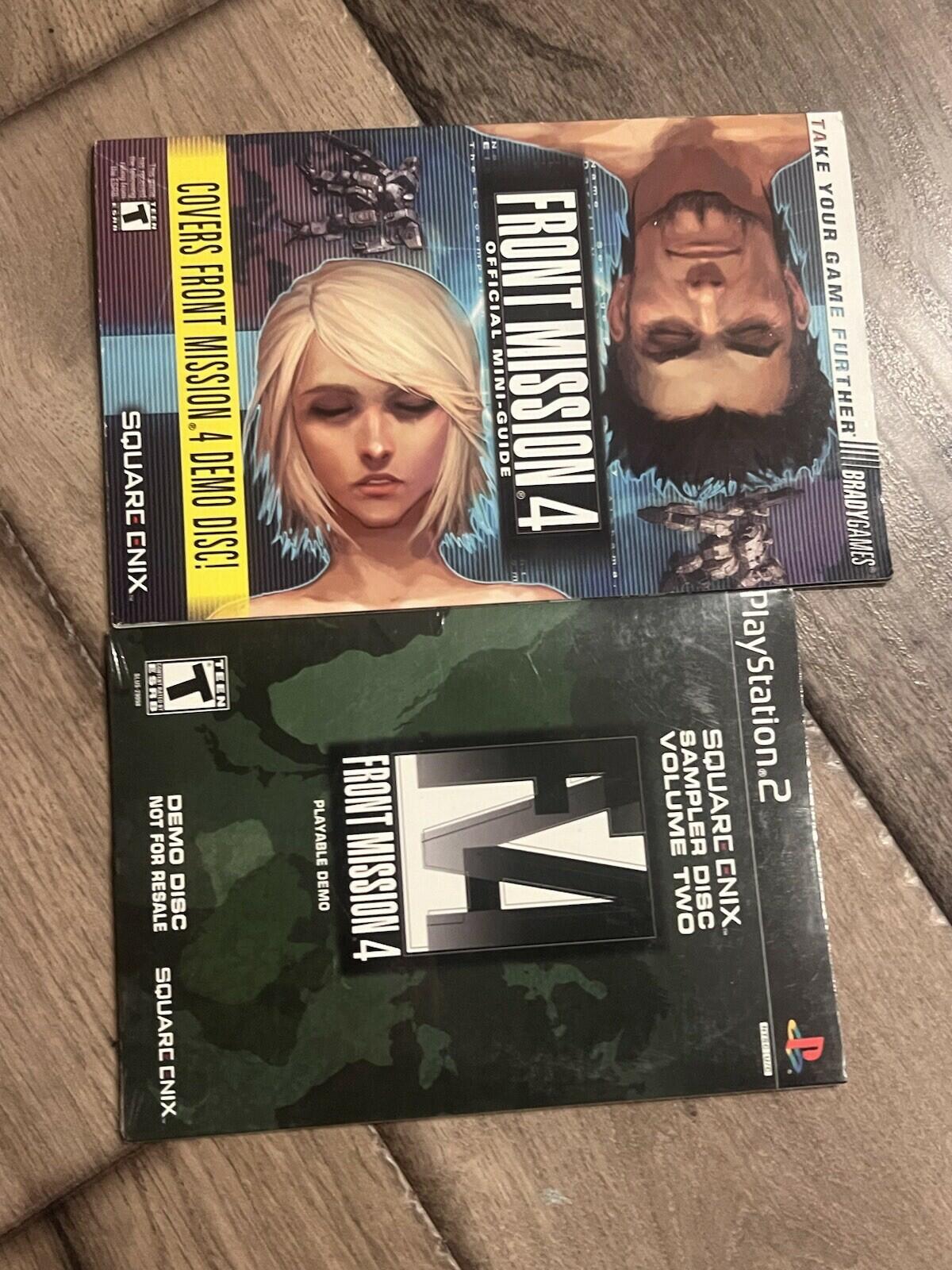 Front Mission 4 Playstation 2 PS2 Promotional Demo Disc + Slip Cover New