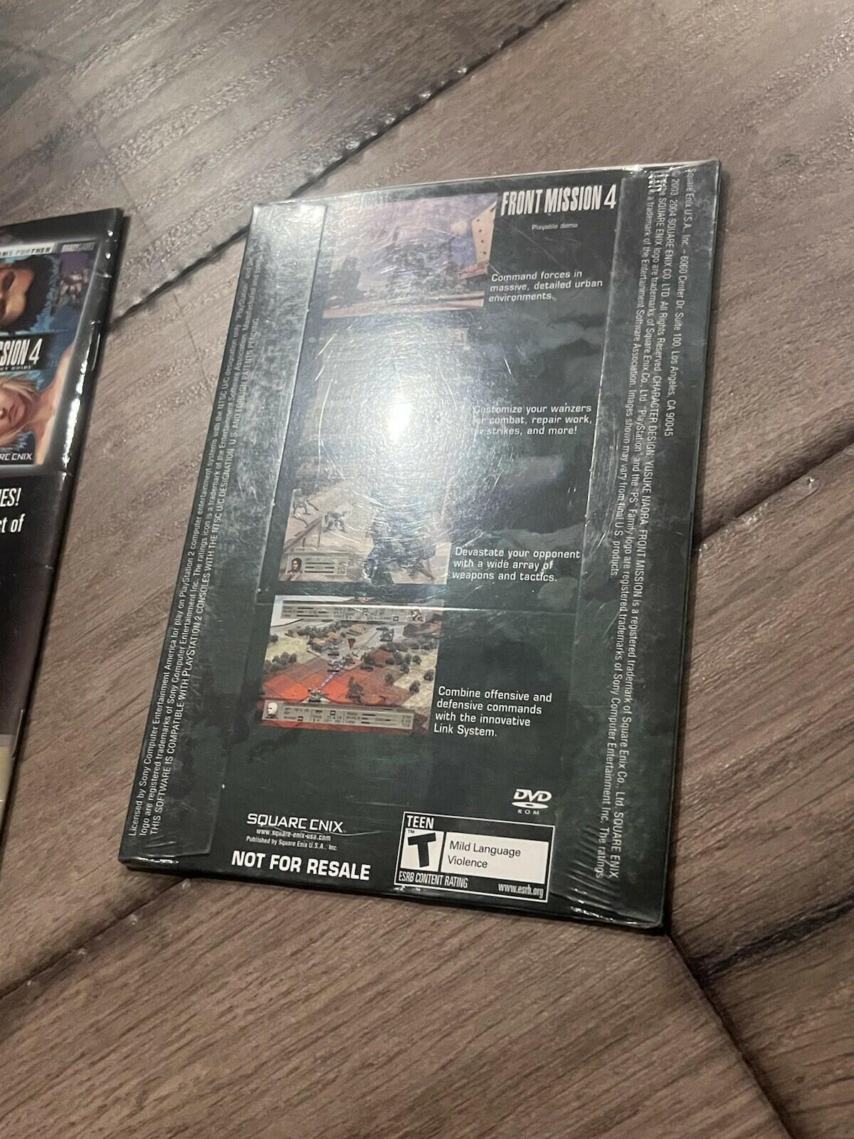 Front Mission 4 Playstation 2 PS2 Promotional Demo Disc + Slip Cover New