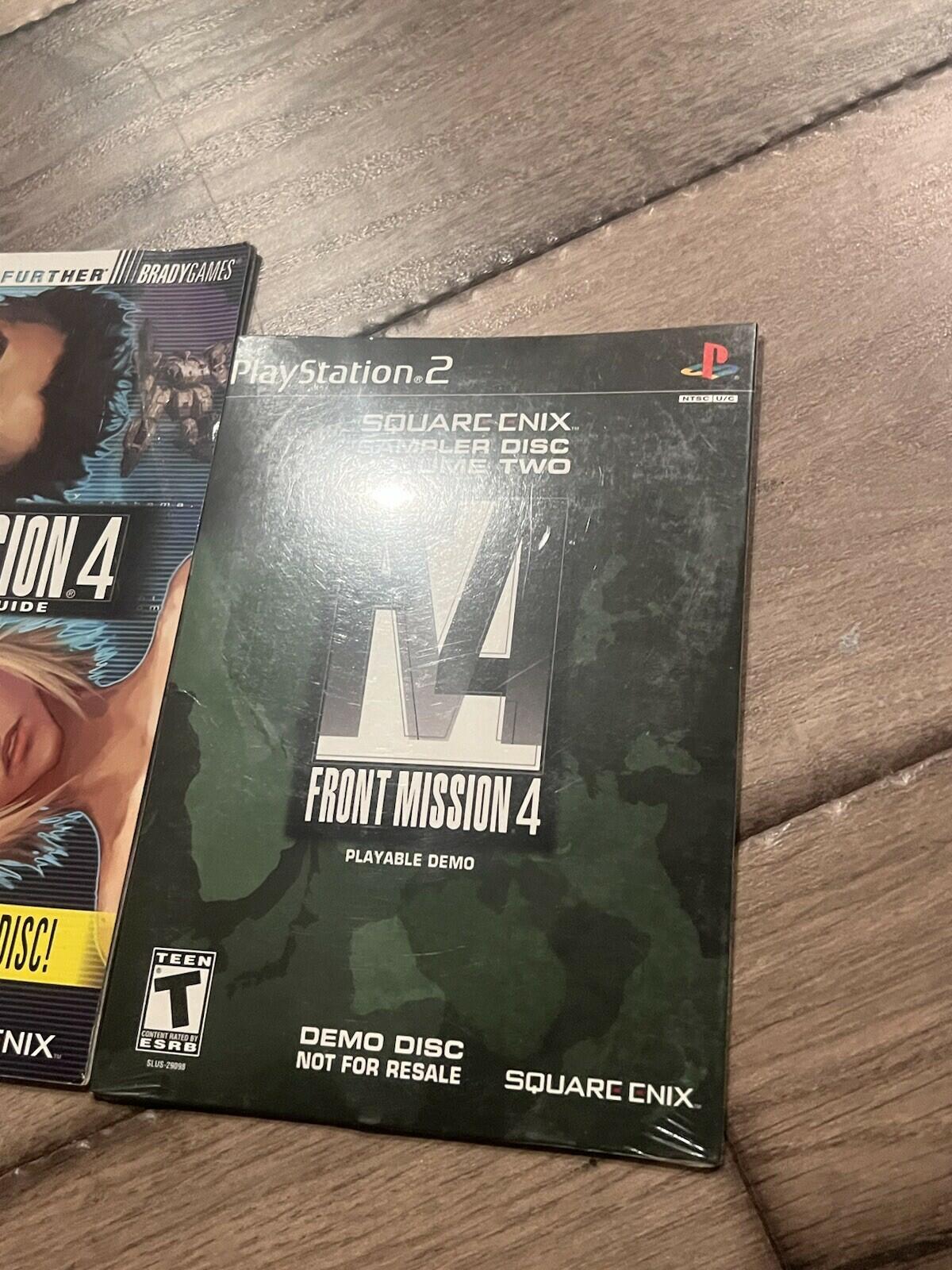 Front Mission 4 Playstation 2 PS2 Promotional Demo Disc + Slip Cover New
