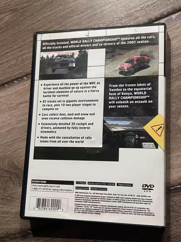 WRC: World Rally Championship (Sony Playstation 2, 2002) CIB