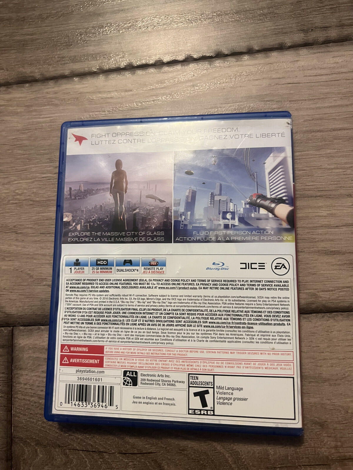 Mirror's Edge Catalyst (Sony Playstation 4 PS4, 2016) CIB COMPLETE