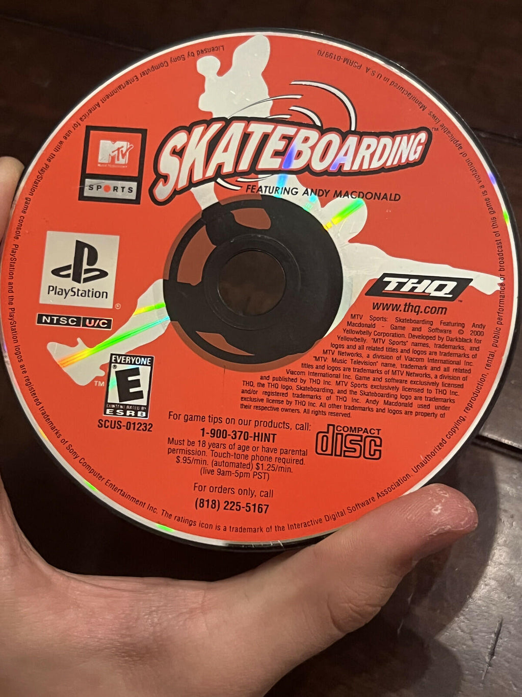 MTV Sports Skateboarding (Sony Playstation 1 PS1, 2000) DISC ONLY