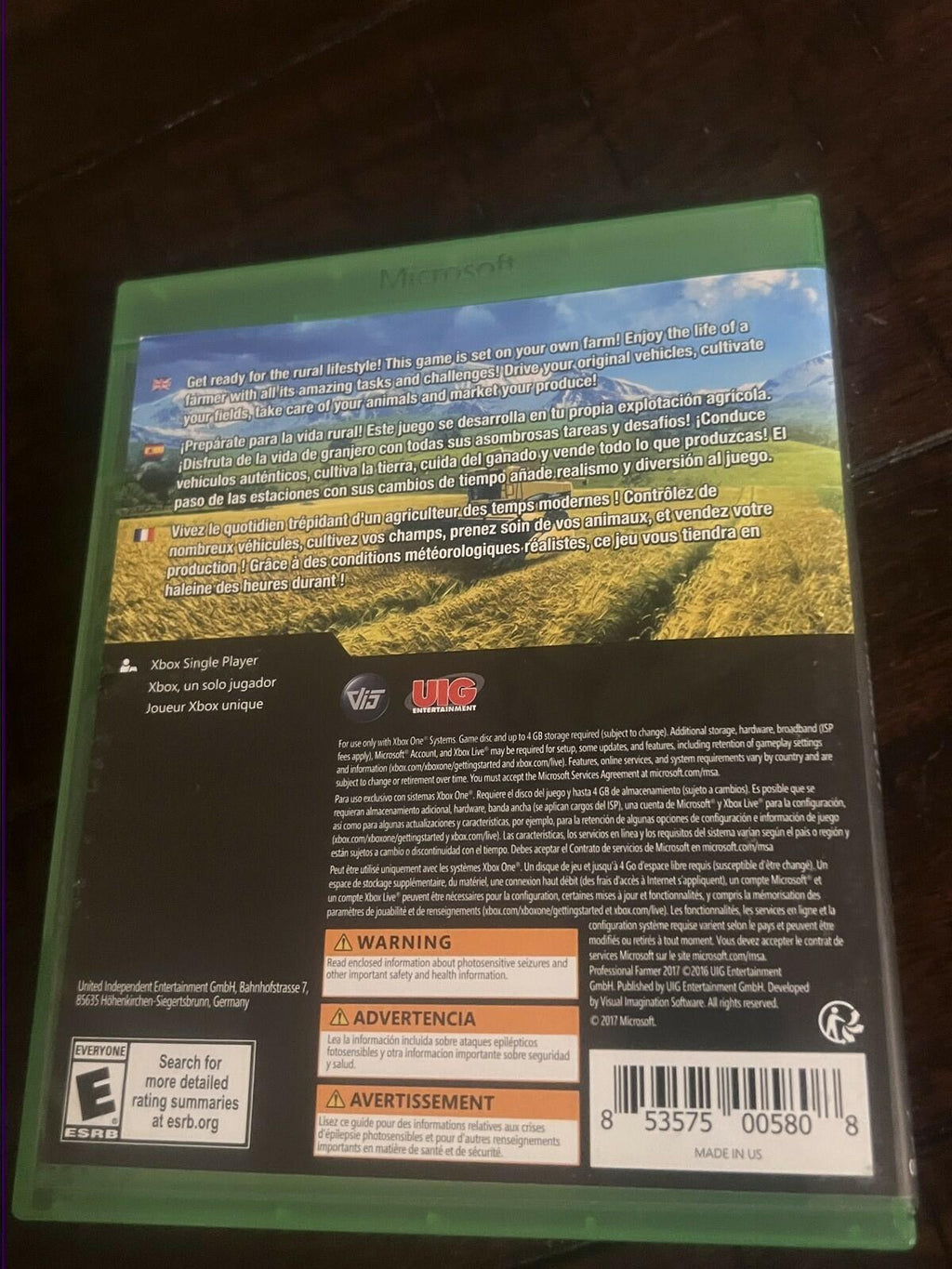 Professional Farmer 2017 (Microsoft Xbox One, 2017) CIB COMPLETE