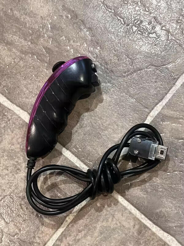 Power A Wii Controllers Pink Purple Chrome Nunchuck