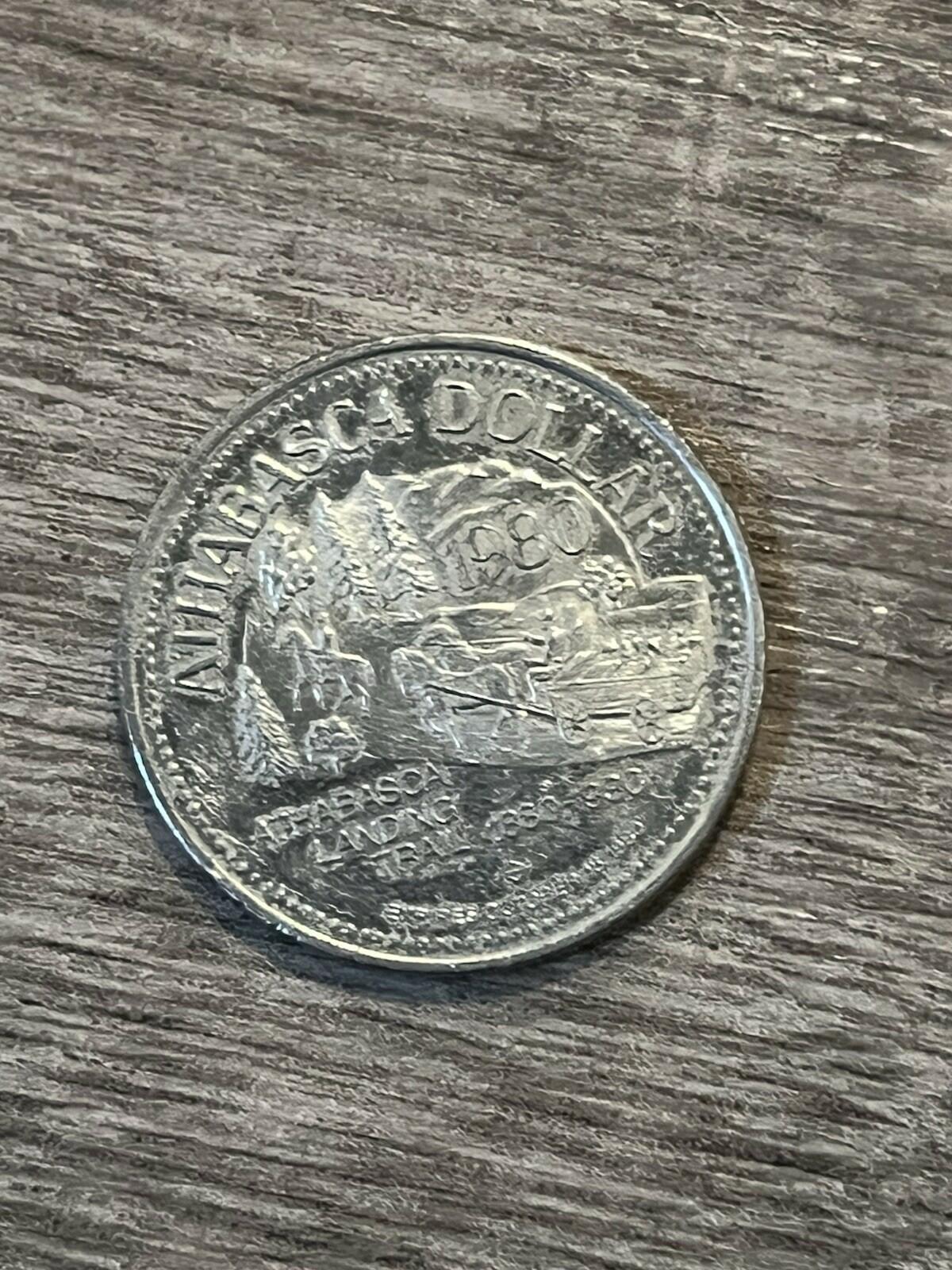 Athabasca, Alberta 1980 Athabasca Landing Trail Souvenir Dollar