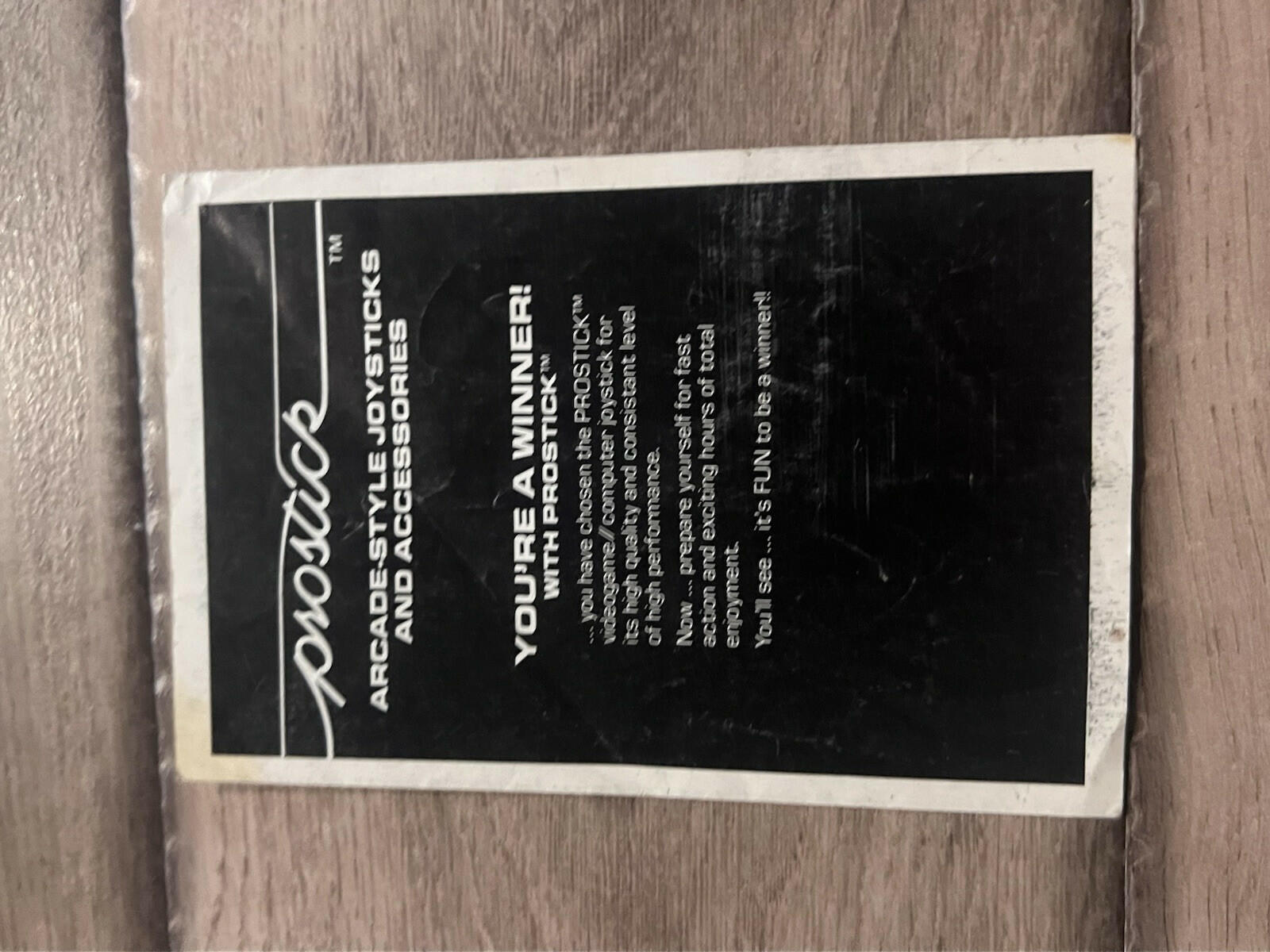 Atari 2600 Game Manual Prostick Controller Newport Catalog