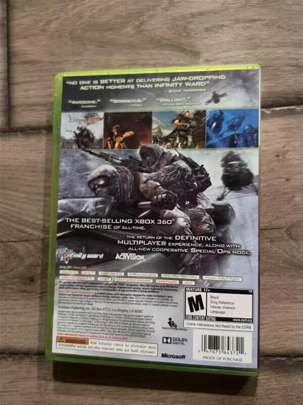 Call of Duty Modern Warfare 2: Platinum Hits Best Seller (Xbox 360, 2009) CIB