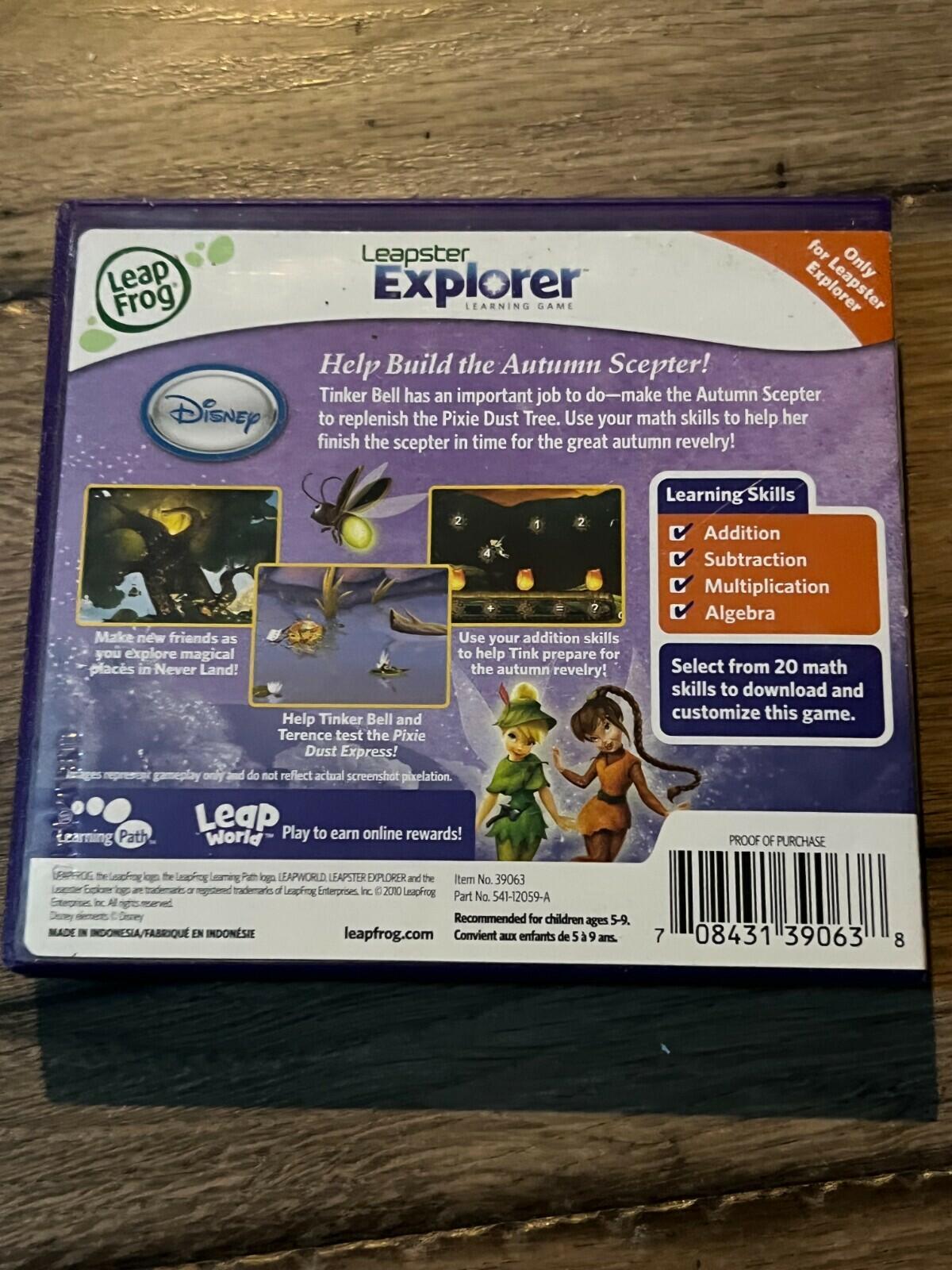 TinkerBell and the Lost Treasure (Leapster Explorer, 2010) CIB