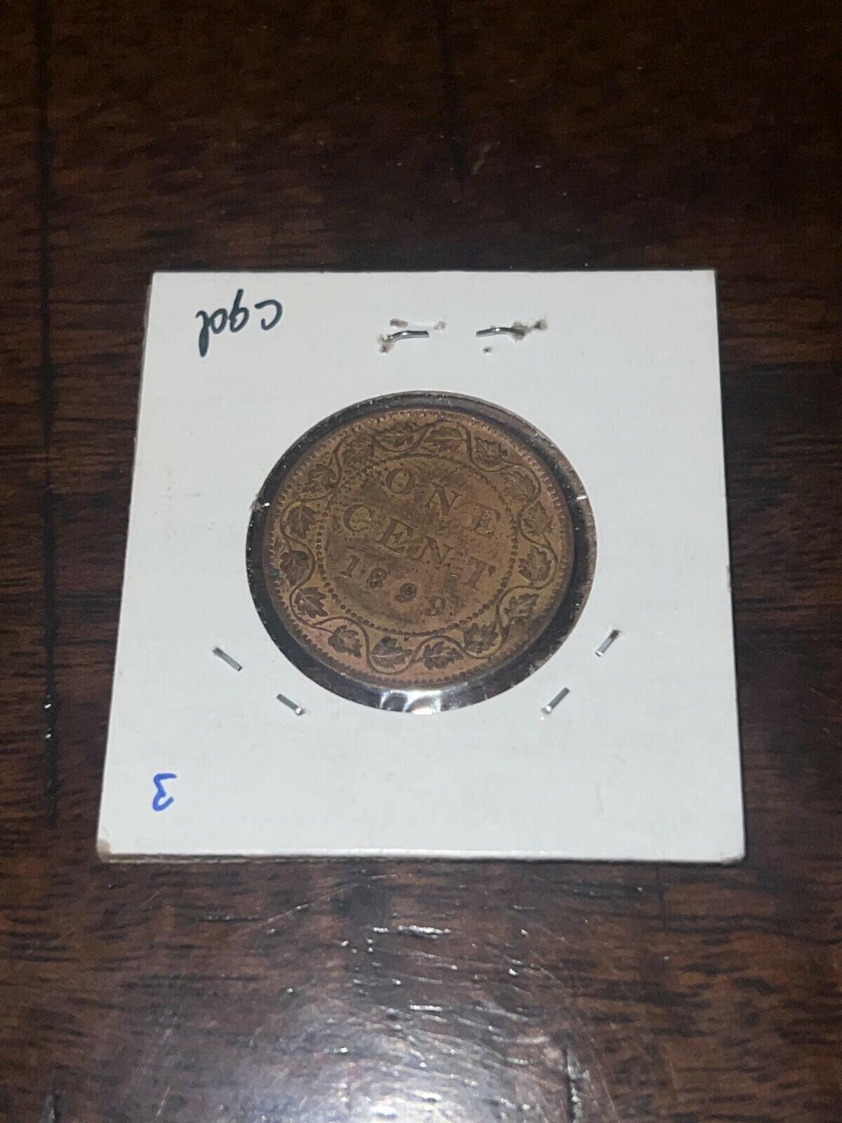 1899 Canada Large Cent Large Penny VF-20 Details