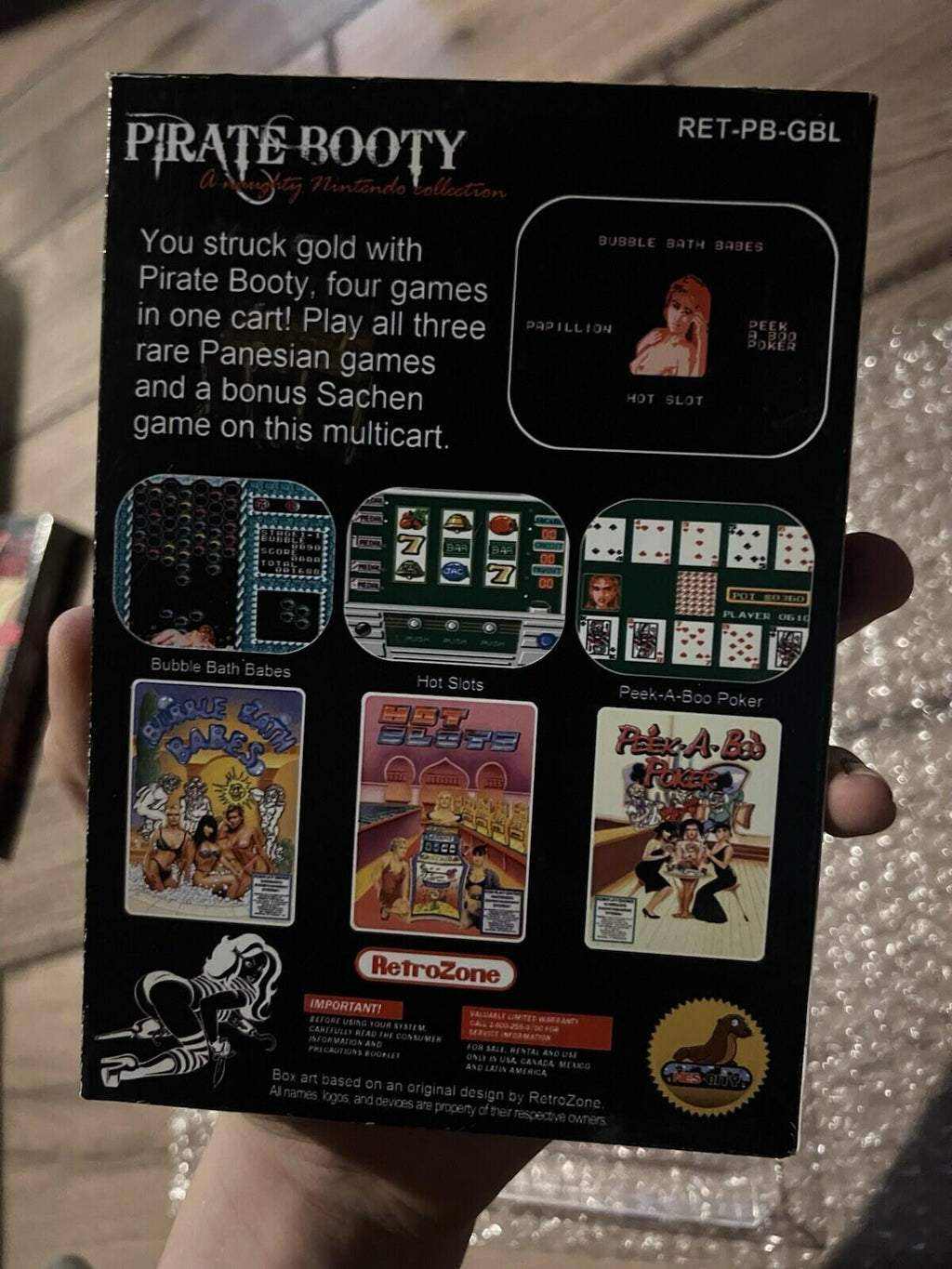 Retrozone Retrousb Pirate Booty Homebrew CIB COMPLETE IN BOX NES Nintendo