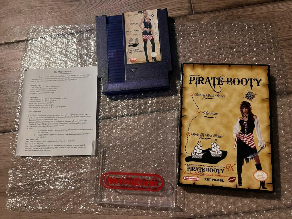 Retrozone Retrousb Pirate Booty Homebrew CIB COMPLETE IN BOX NES Nintendo