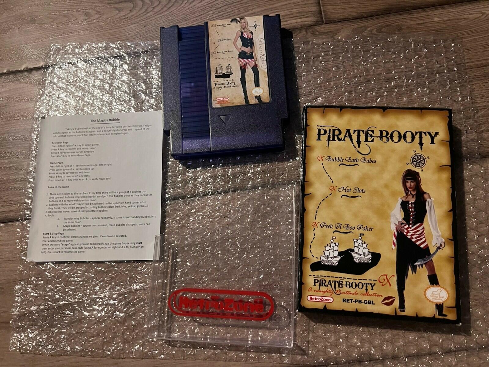 Retrozone Retrousb Pirate Booty Homebrew CIB COMPLETE IN BOX NES Nintendo