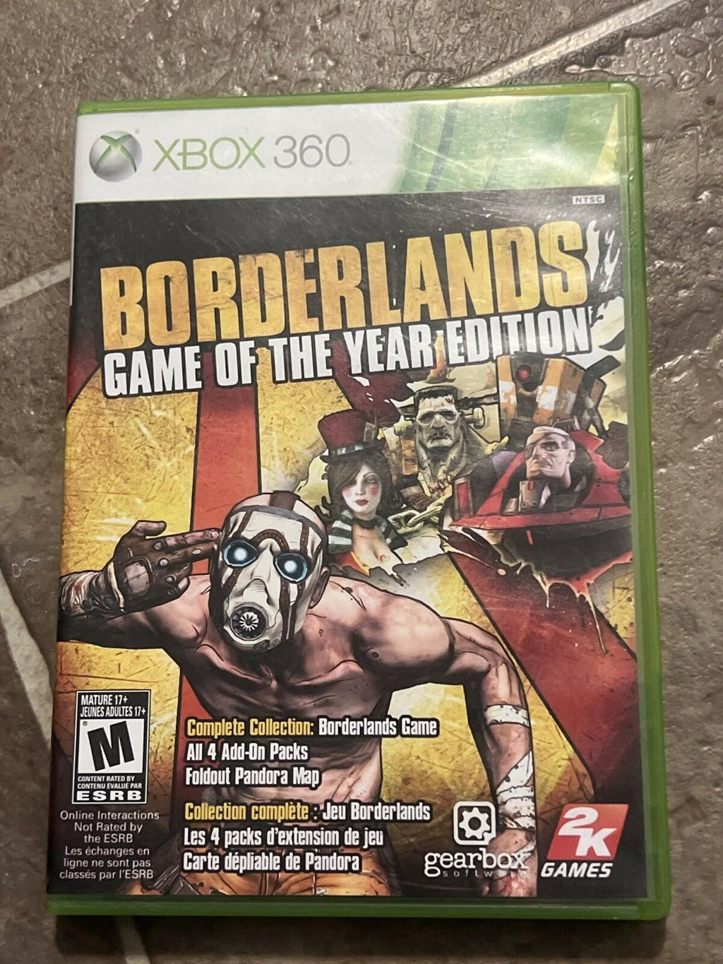 Borderlands: Game of the Year Edition (Xbox 360, 2010) CIB WITH BOTH DISCS