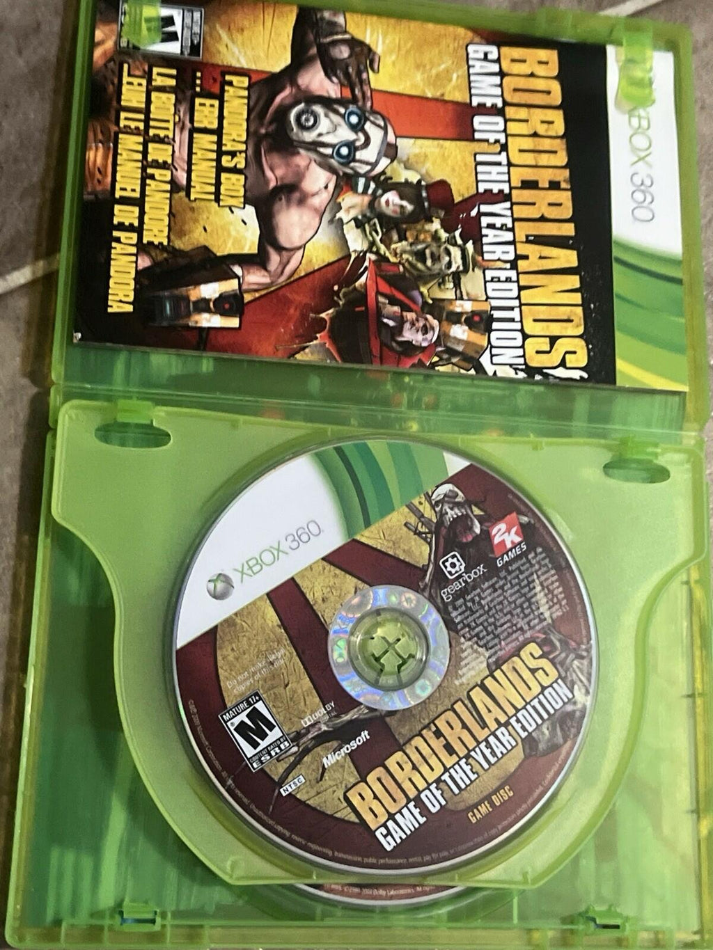 Borderlands: Game of the Year Edition (Xbox 360, 2010) CIB WITH BOTH DISCS