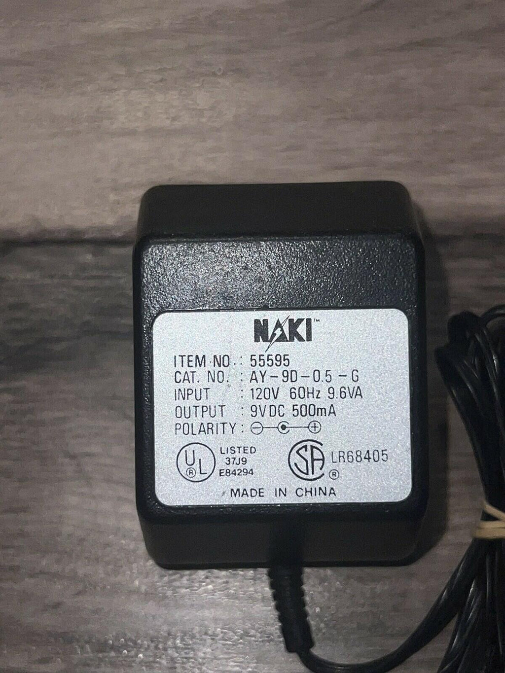 NAKI AC Adapter Model 55595 Power Supply