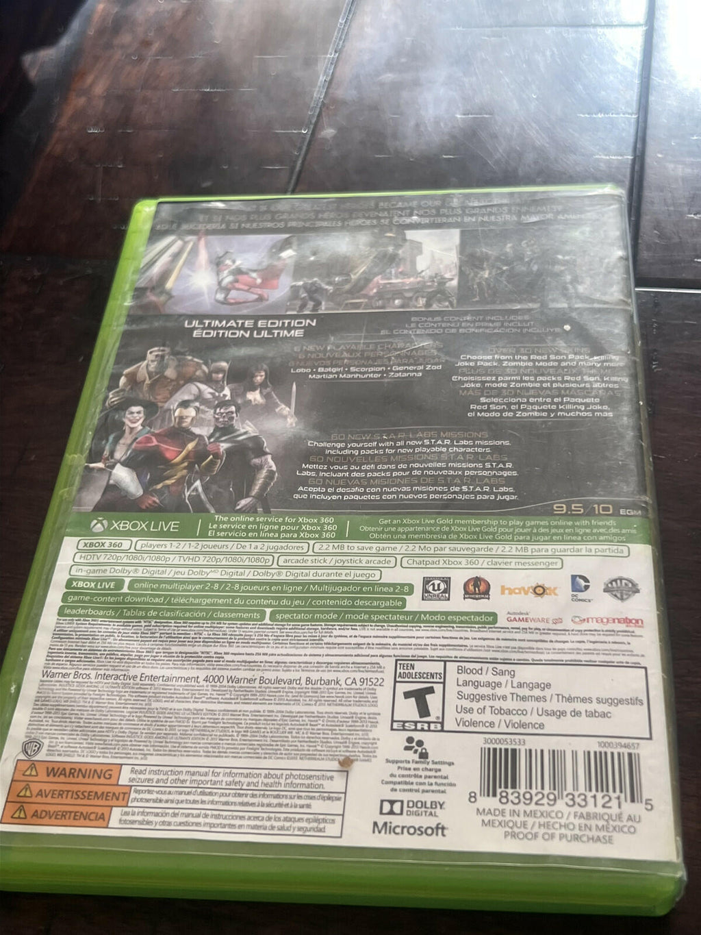 Injustice: Gods Among Us [Ultimate Edition] (Microsoft Xbox 360, 2013) NO MANUAL