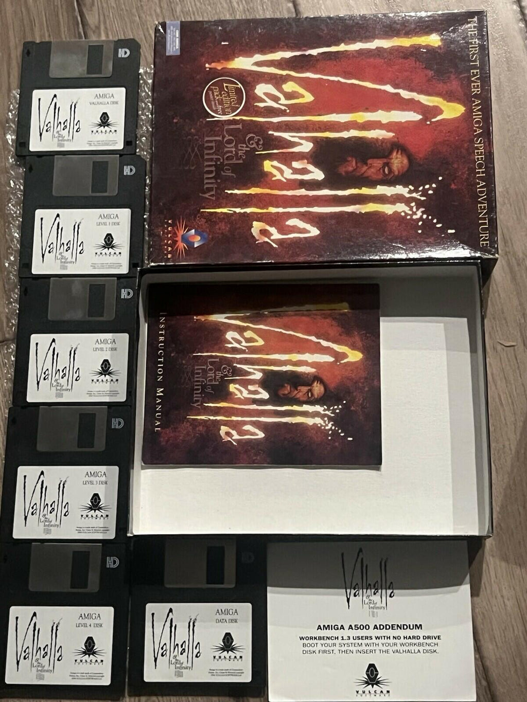 Valhalla And The Lord Of Infinity with Poster: Vulcan (Amiga, 1994) CIB COMPLETE