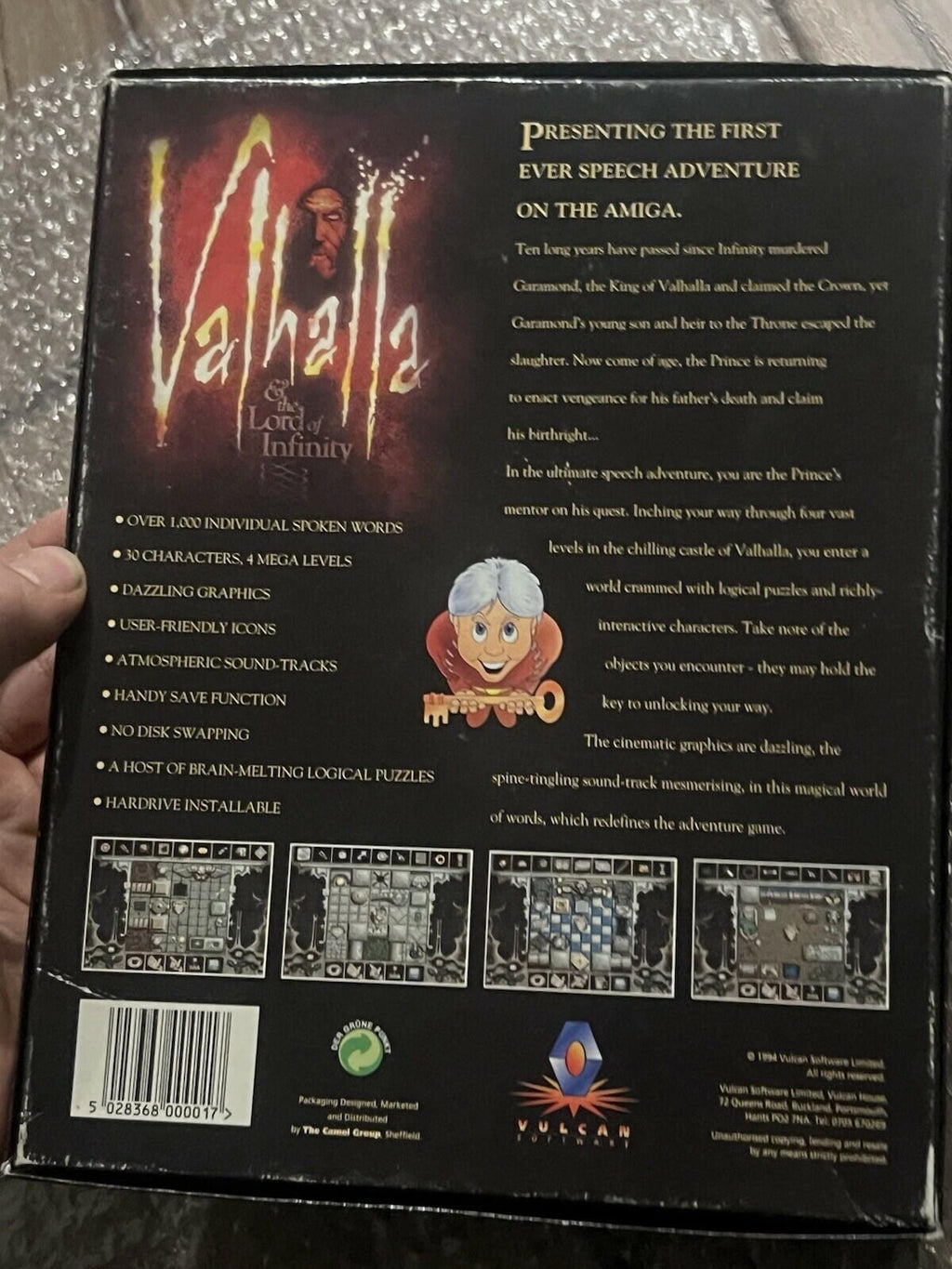 Valhalla And The Lord Of Infinity with Poster: Vulcan (Amiga, 1994) CIB COMPLETE