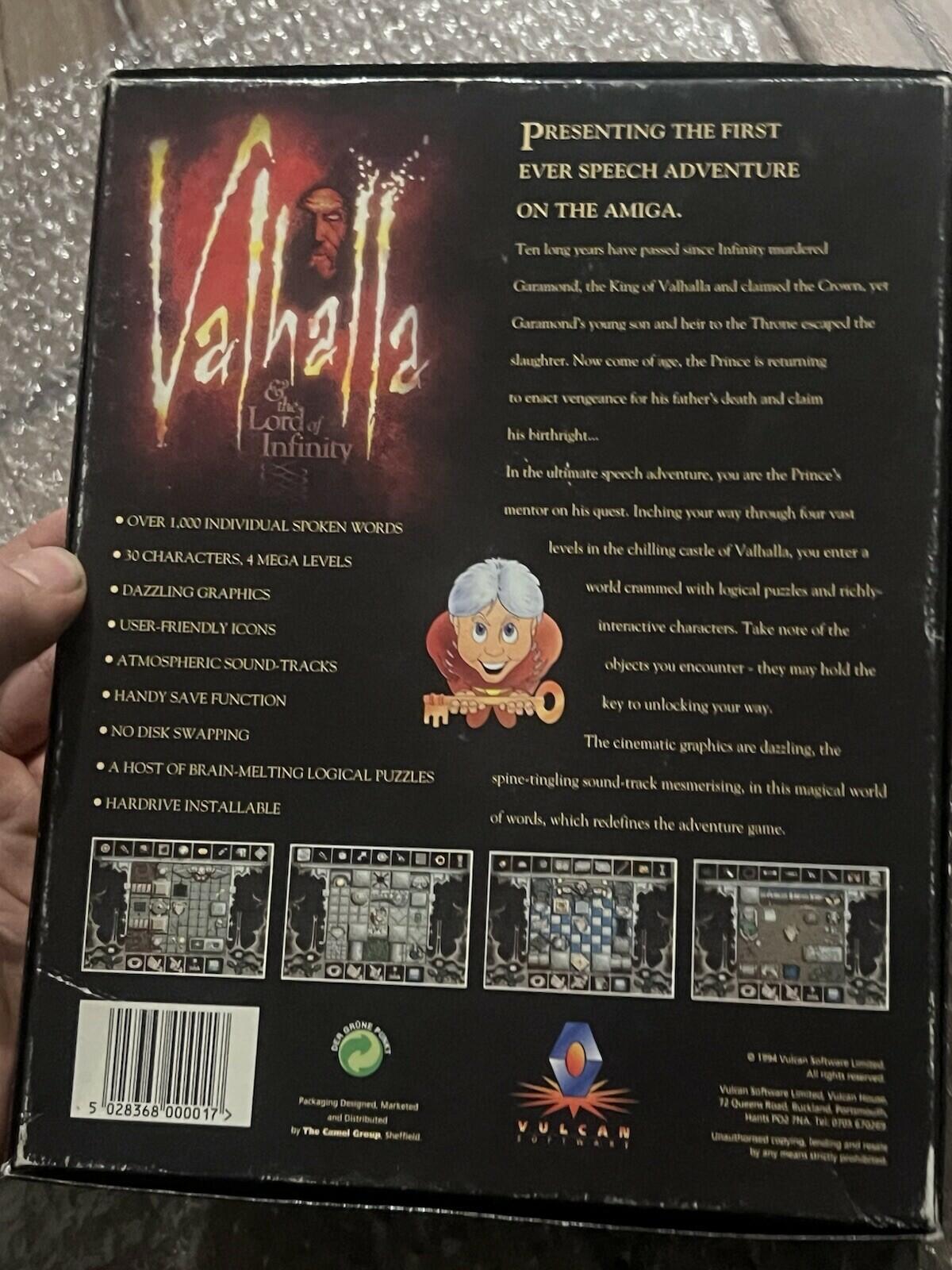 Valhalla And The Lord Of Infinity with Poster: Vulcan (Amiga, 1994) CIB COMPLETE