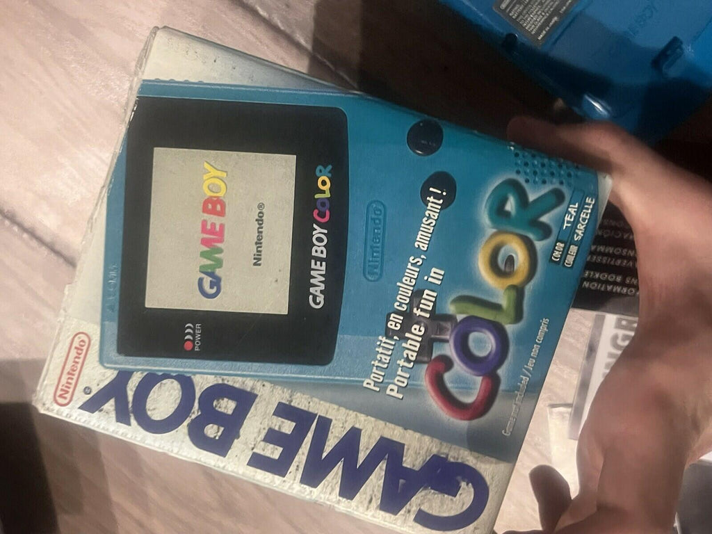 Nintendo Game Boy Color Teal Blue Complete in Box CIB With Manuals CGB-001 OEM