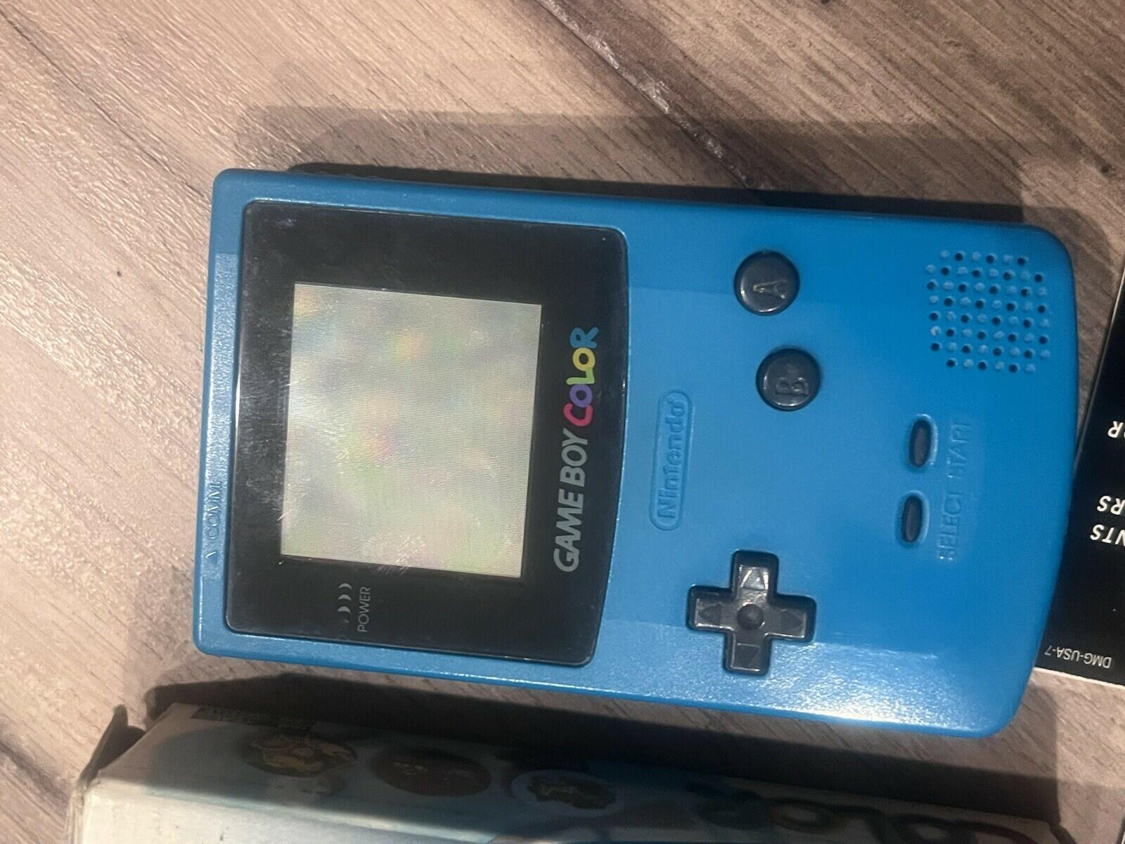 Nintendo Game Boy Color Teal Blue Complete in Box CIB With Manuals CGB-001 OEM