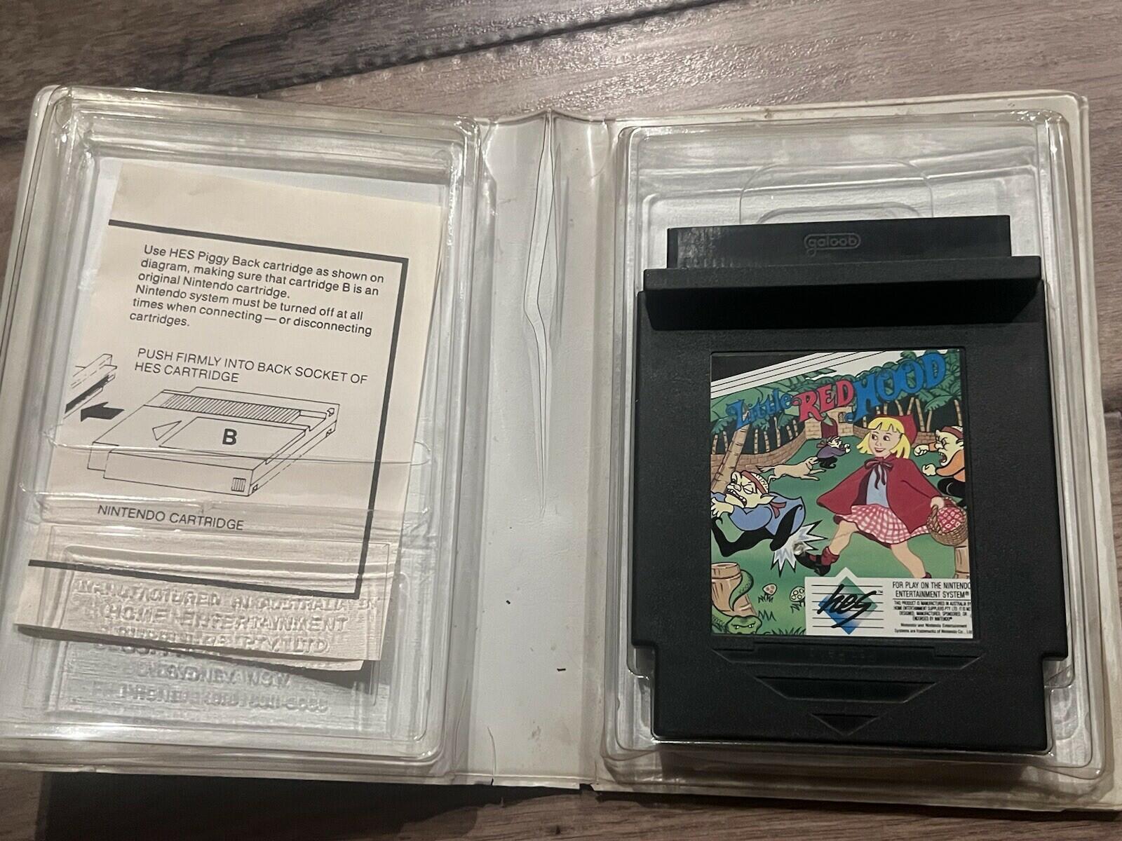 Little Red Hood (Nintendo NES HES, 1989) PIGGYBACK CIB COMPLETE IN BOX PAL