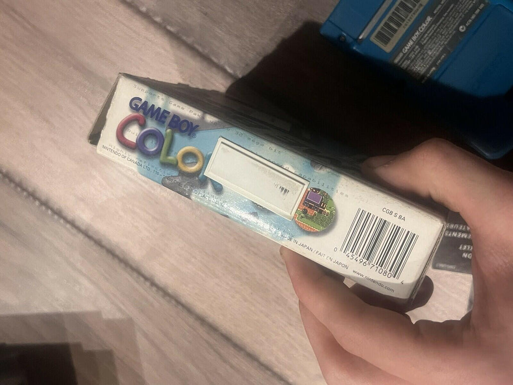 Nintendo Game Boy Color Teal Blue Complete in Box CIB With Manuals CGB-001 OEM