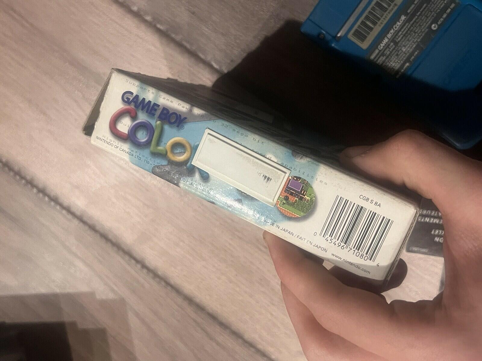 Nintendo Game Boy Color Teal Blue Complete in Box CIB With Manuals CGB-001 OEM