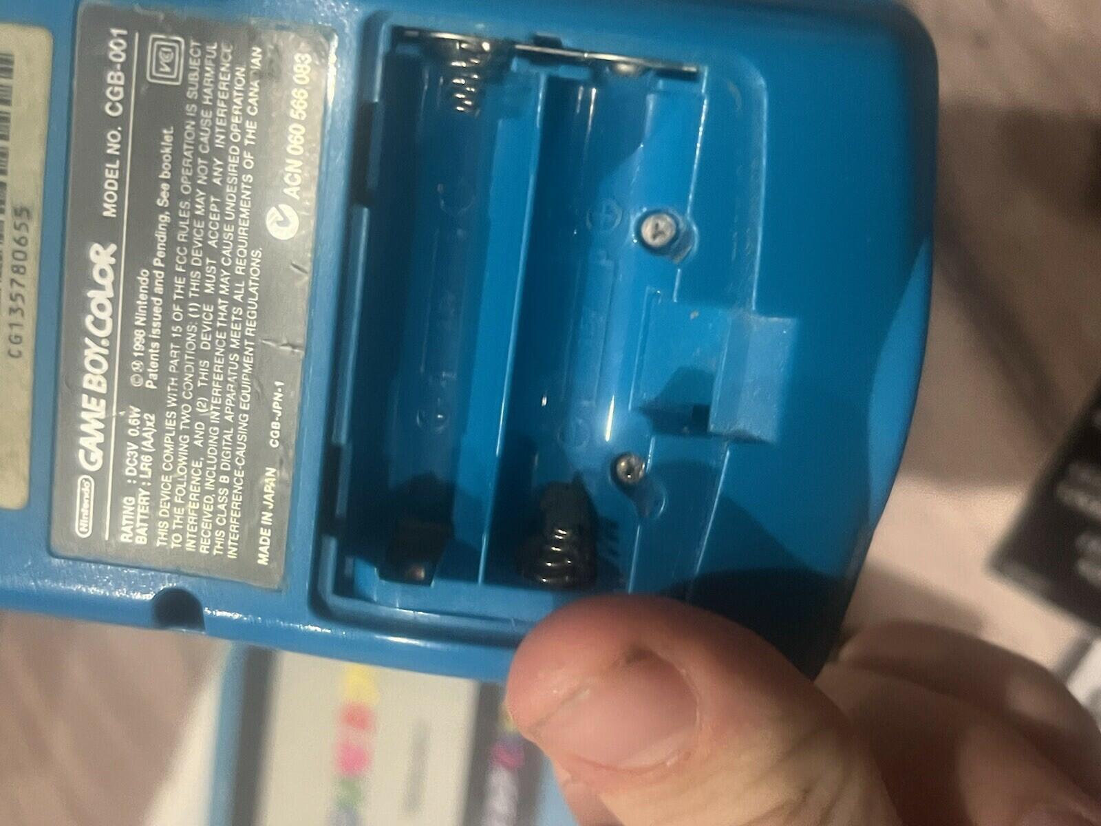 Nintendo Game Boy Color Teal Blue Complete in Box CIB With Manuals CGB-001 OEM