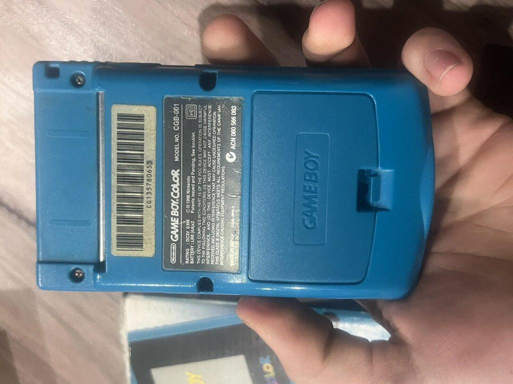 Nintendo Game Boy Color Teal Blue Complete in Box CIB With Manuals CGB-001 OEM