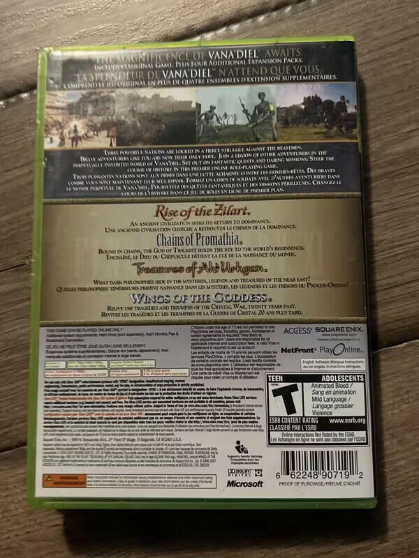 Final Fantasy XI Vana'diel Collection (Microsoft Xbox 360, 2007) CIB