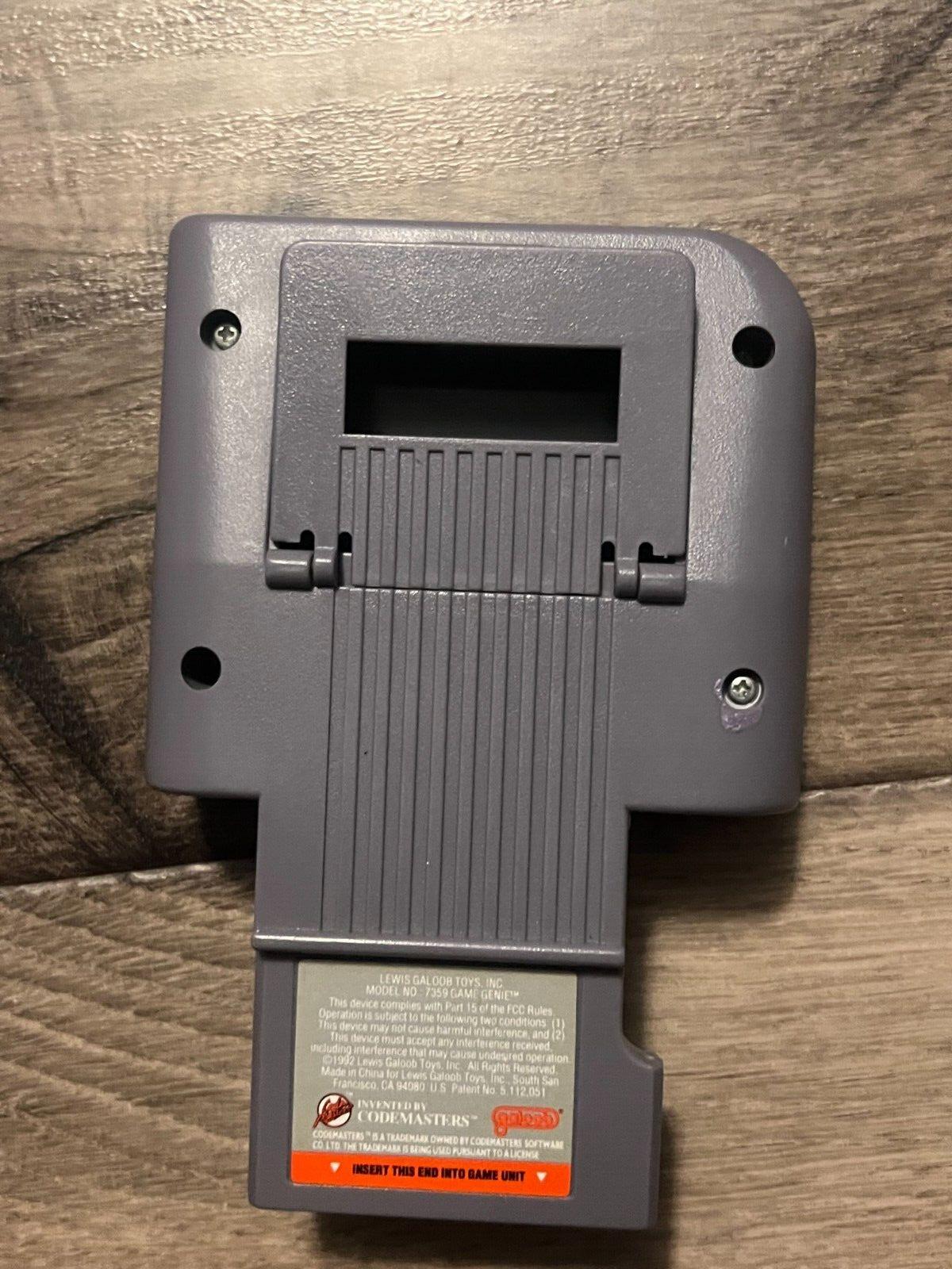 Game Genie for Game Boy NO CODE BOOK BROKEN CODE BOOK DOOR