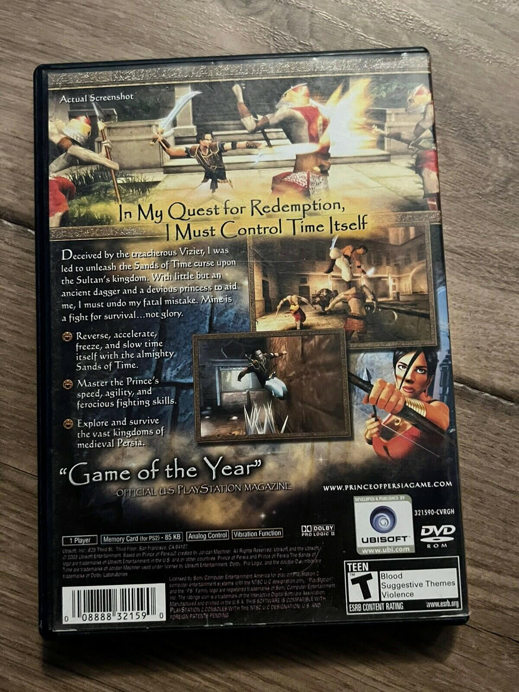 Prince of Persia: The Sands of Time  (Sony PlayStation 2, 2003) CIB
