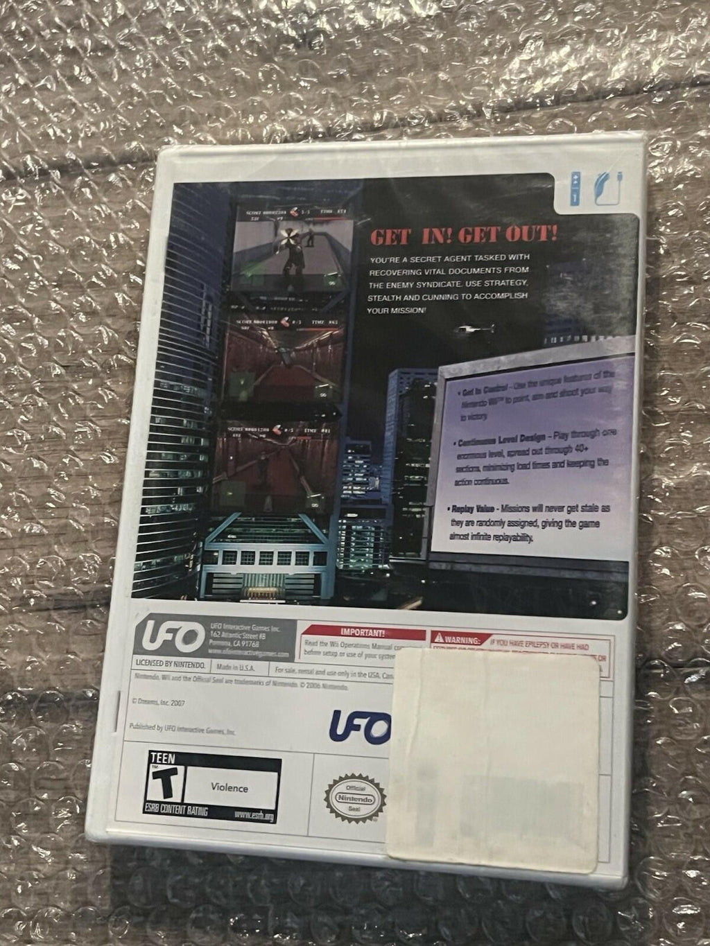 Spy Games: Elevator Mission (Nintendo Wii, 2007) BRAND NEW SEALED