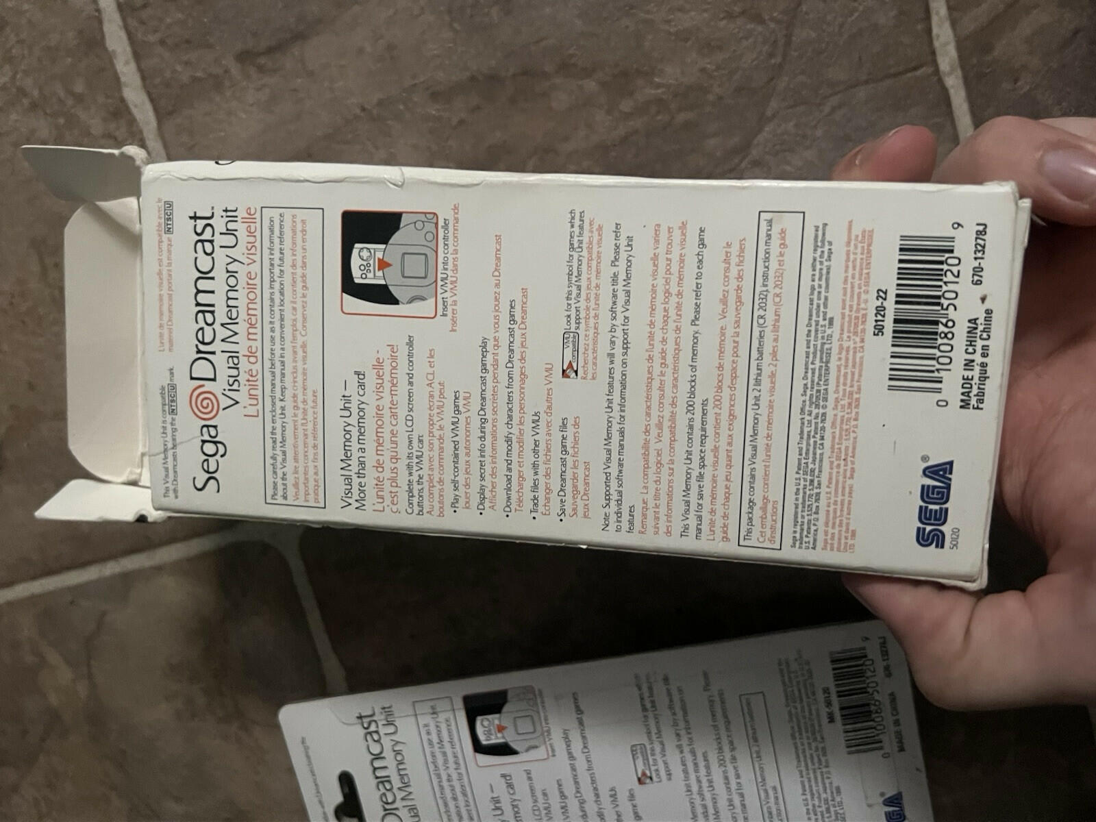 OEM Sega Dreamcast White Virtual Memory Unit VMU Memory Card CIB WITH BIG BOX