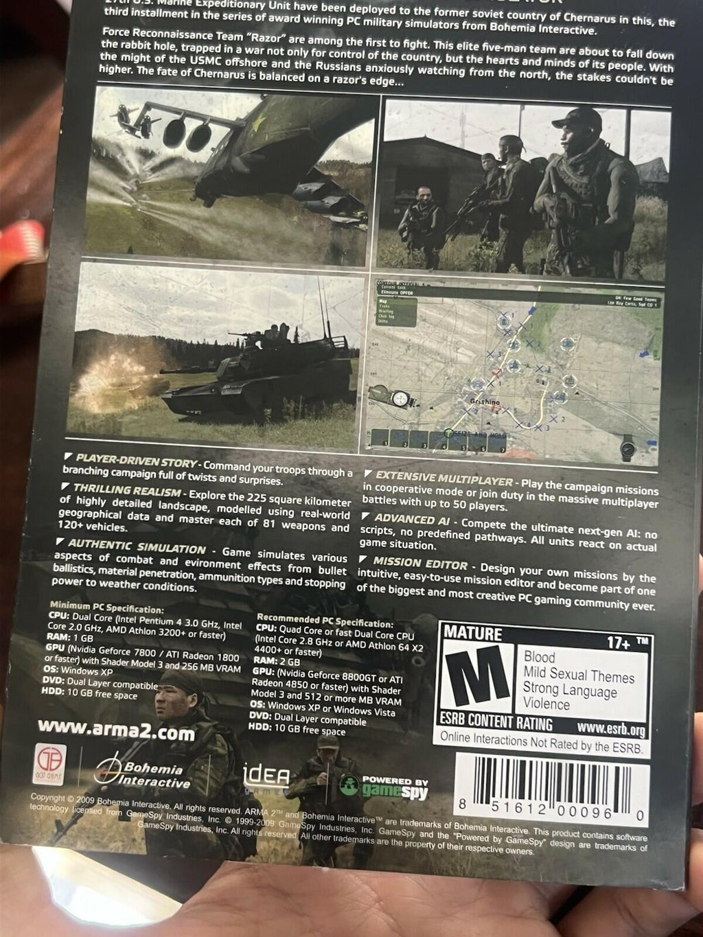 Arma II Ultimate Military Simulator Game for PC w/ Slipcover