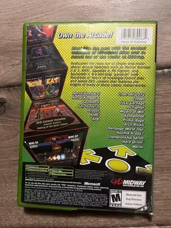 Midway Arcade Treasures 2 (Microsoft Xbox, 2004) NO MANUAL