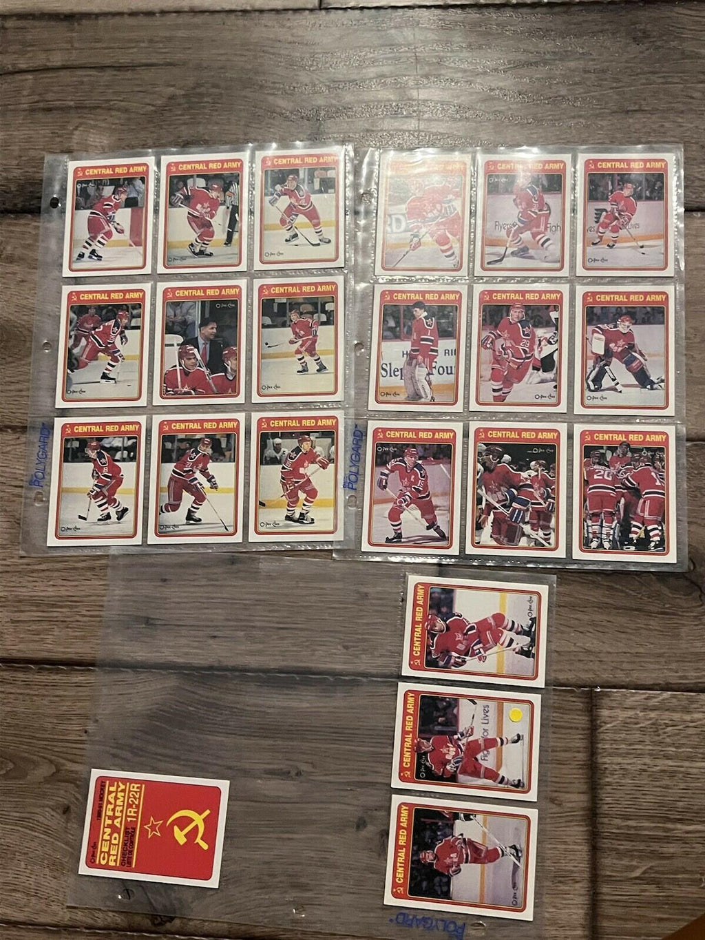 1990-91 O-Pee-Che Hockey Central Red Army 22 Cards Set Pre-Owned