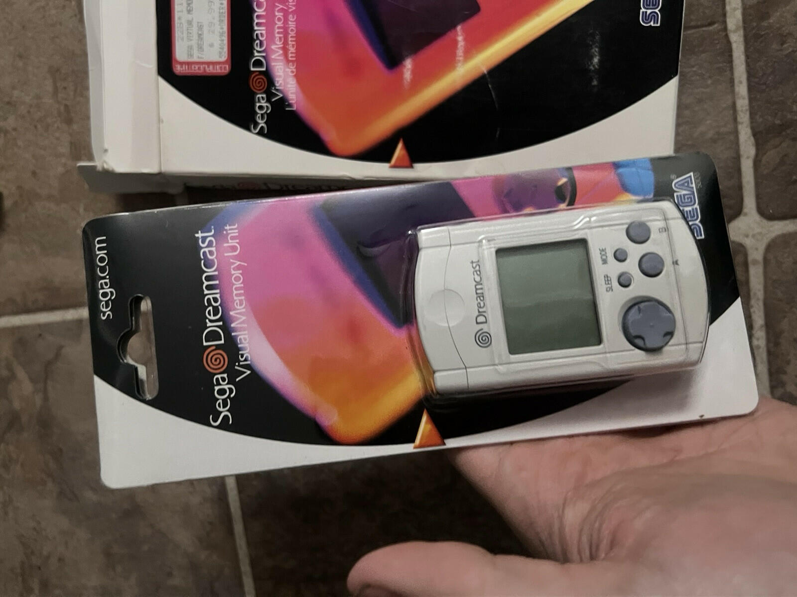 OEM Sega Dreamcast White Virtual Memory Unit VMU Memory Card CIB WITH BIG BOX