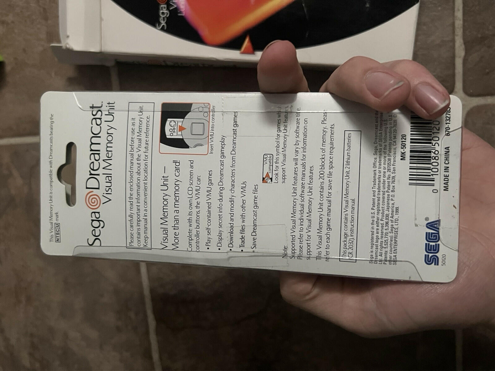 OEM Sega Dreamcast White Virtual Memory Unit VMU Memory Card CIB WITH BIG BOX