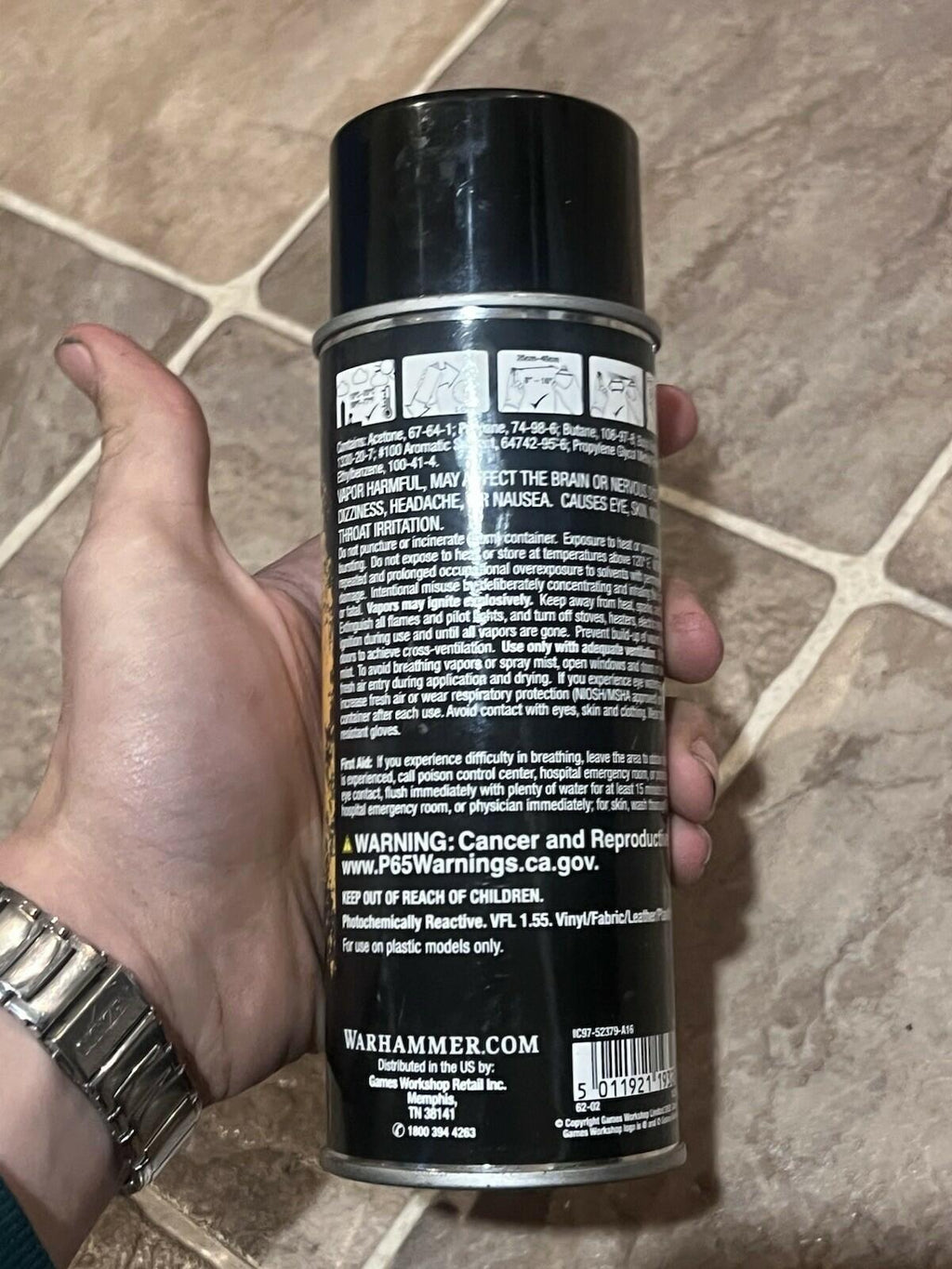 Warhammer Citadel Chaos Black Spray Primer New