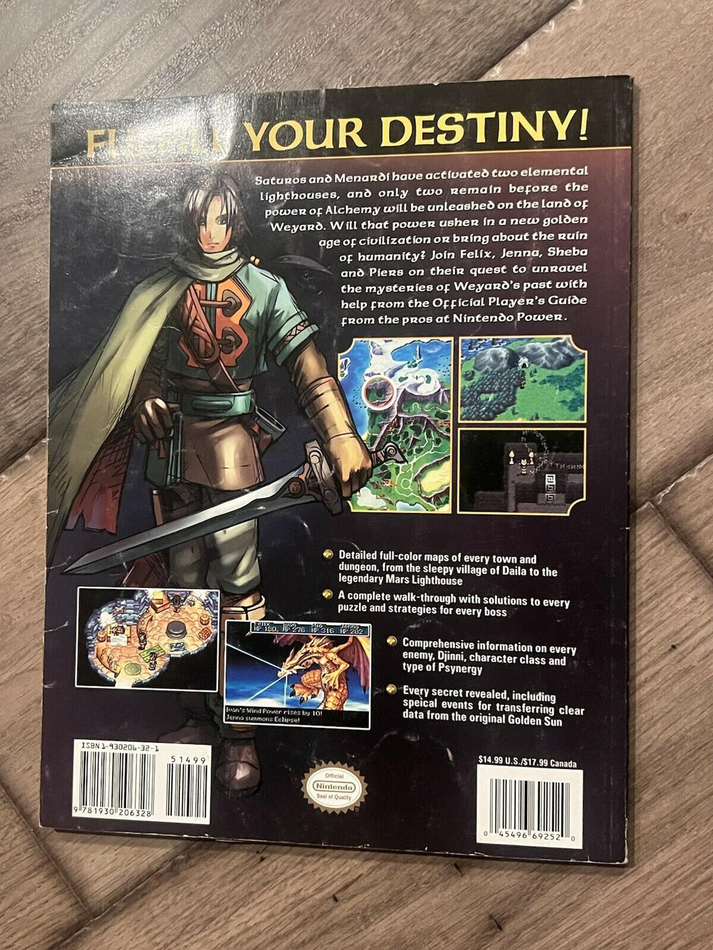 Golden Sun: The Lost Age Nintendo Power Official Player's Guide GBA Game Boy