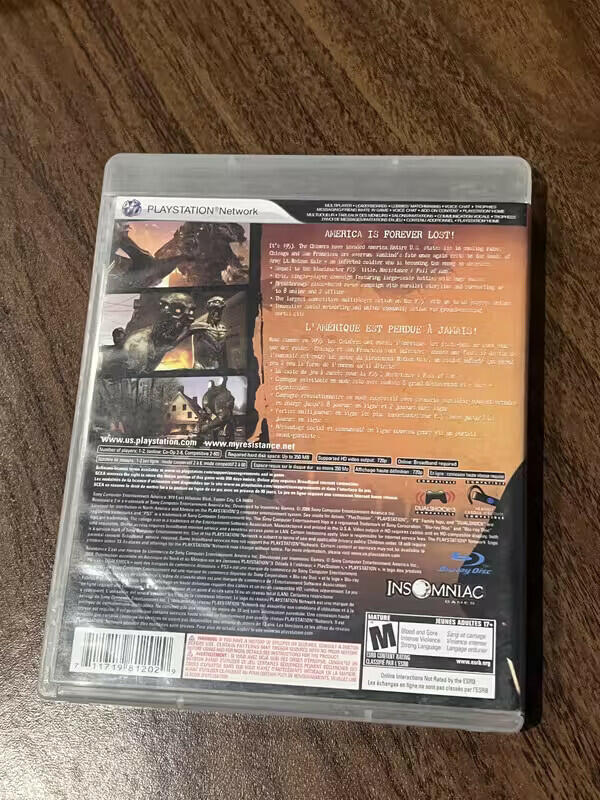 Resistance 2 (Sony Playstation 3 PS3, 2008) CIB COMPLETE